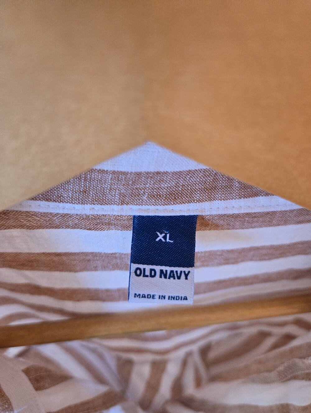 Old Navy Tan & White Striped Linen-blend Tunic XL - Picture 2 of 6